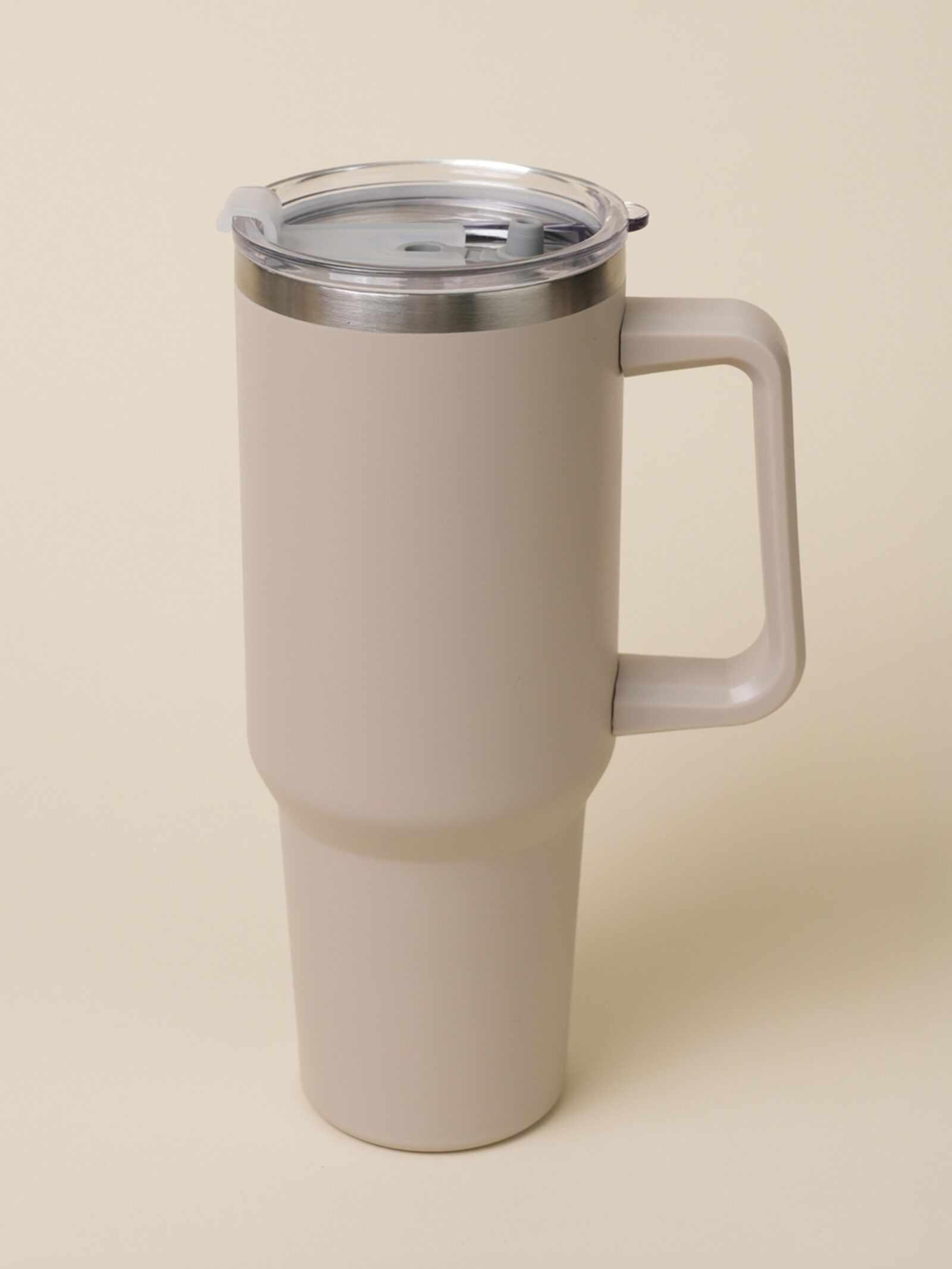 다이소 대용량 핸들 텀블러 1200ml 베이지