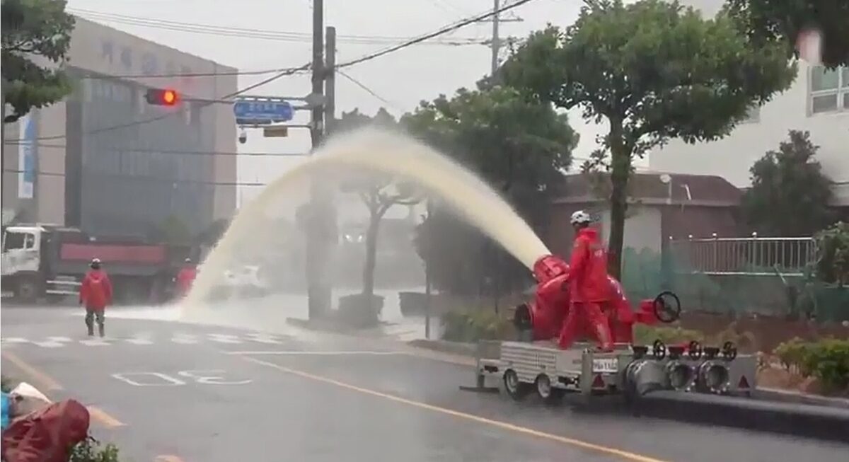 소방청 대용량 포방사시스템 배수작업