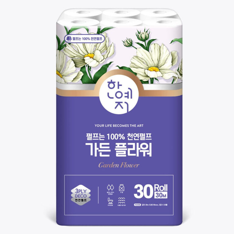 한예지 가든 플라워 화장지 3겹 천연펄프 30롤