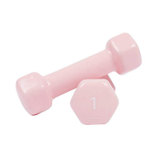 아이워너 뷰티 육각 덤벨 1kg 코랄핑크 제품 사진